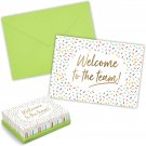 36 Pack Welcome Cards with Envelopes for New Employees, Confetti Design, 5x7 In