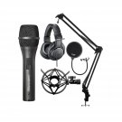 Audio-Technica AT2005USB Microphone w/ ATH-M20X Headphones and Accessory Bundle