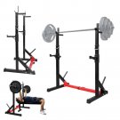 Adjustable Barbell Rack Weight Lifting Bench-Press Squat Rack Pull Up Bar Gym