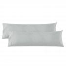 Body Pillowcase - 2 Microfiber Pillowcase -Body Pillow Size 20x54, Silver Gray