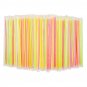 600 Pack Individually Wrapped Plastic Drinking Straws, Extra Long, 4 Colors