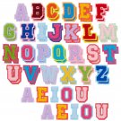 62 Piece Chenille Letter Patches, Alphabet Patches for Arts & Crafts, 1.4x1.3""