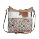 Myra Bags - Multipastels Hairon Cowhide Tribal Shoulder Bag