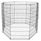 48"" Dog Playpen Crate 8 Panel Fence Pet Play Pen Exercise Puppy Kennel Cage Yard