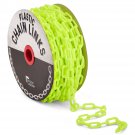 100 Foot 1.5"" Neon Yellow Plastic Safety Chain Barrier for Parking Crowd Control