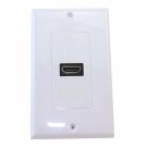HDMI Wall Plate (Single) Direct Connect Straight Feed-thru White