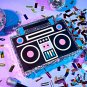 Small Boom Box Pinata for 80s and 90s Theme Party Decorations, 16.5 x 12.8 In