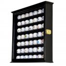 Golf Ball Display Case Wall Cabinet Hold 49 balls Rack 98%UV Protection Lockable