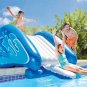 Intex Kool Splash Inflatable Swimming Pool Water Slide & Giant Basketball Hoop