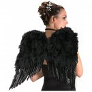 Black Feather Wings Adult Dark Fairy Fallen Angel Halloween Costume