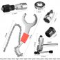 Bike Repair Tool 6 PCS Kit Crank Chain Cutter Extractor Bracket Freewheel Puller