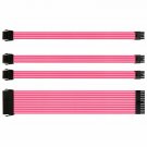 Pink Customization Mod Sleeved Extension Power Supply Cable Kit GPU PC Braided