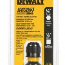 DEWALT DW2298 1/2-Inch Square to 1/4-Inch Adaptor Hex Rapid Load , Black DW2298