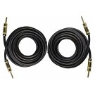 Ignite 2x 1/4"" to 1/4"" 25 Ft 12 Gauge AWG Wire DJ/ Pro Audio Speaker Cable, Pair