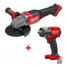 Milwaukee 2980-20 M18 FUEL 4-1/2 in - 6 in Angle Grinder + 1/2 in. Impact Wrench