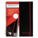 Black n' Red Twin Wire Poly Cover Notebook Legal Rule 11 x 8 1/2 70 Sheets