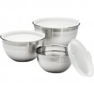 Cuisinart SB-302LP 3 Piece Stainless Steel Bowl Set With Lids