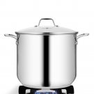 NutriChef Stainless Steel Cookware Stockpot - Heavy Duty Induction Pot, Soup