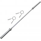 86"" Chrome Olympic Barbell Lifting Bar Weight Workout Gym Bench Workout 45 LB