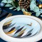 Sara Miller London for Portmeirion Frosted Pines 8 Inch Dessert Plates, Set of 4