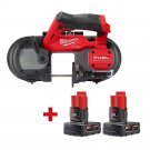 Milwaukee 2529-20 M12 FUEL Cordless Sub-Compact Band Saw with 2 Batteries