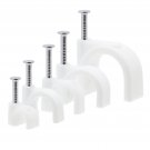 500-Pack Round Cable Wire Clips for Wall, White, 4mm, 6mm, 8mm, 10mm, 14mm
