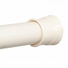 Zenna Home 608A Tension Shower Curtain Rod, 34.5 to 60-Inch, Bone