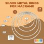 Silver Metal Rings for Crafts, Macrame, and Crochet (5 Sizes, 20 Pack)
