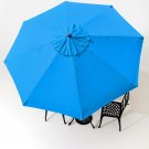 Outdoor Patio Umbrella Canopy Top Cover Replacement Blue Fit 9' 8-rib Umbrella