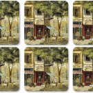 Pimpernel Parisian Scenes Collection Cork-Backed Square Coasters - Set of 6