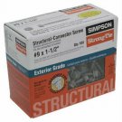 Simpson Structural Screws SD9112R100 No.9 by 1-1/2-Inch Structural-Connector...