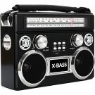 SuperSonic SC1097BTBLK Portable AM/FM/SW Radio With Bluetooth And Built-In Fl...