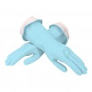 Casabella Waterblock Latex Gloves With Tapered Fit & Double Cuff Small Aqua Blue