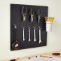 4 Pack 10x10"" Black Pegboard Panel Garage Tools Organizer Shelf Display Holder