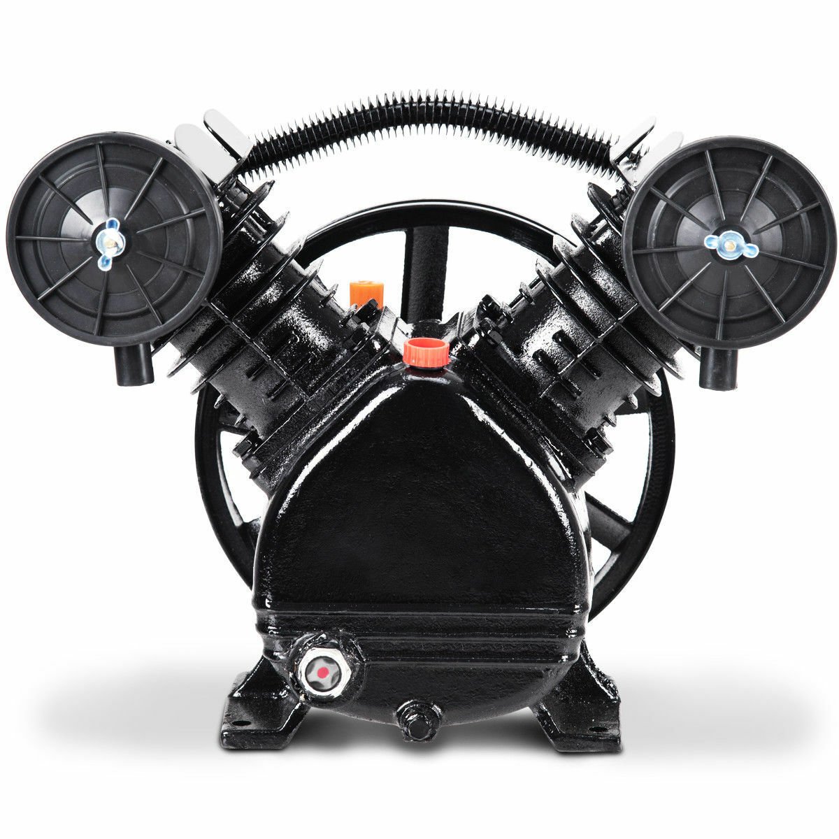 IRONMAX 3HP 2 Piston V Style Twin Cylinder Air Compressor Pump Motor Head New