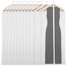Clear Garment Bag Covers, Zippered Closet Bags for Clothes (24x60 In, 12 Pack)