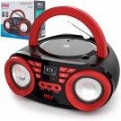 Pyle Portable CD Player Boombox w/ FM Radio - Wireless BT Streaming & Sound