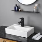 Aquaterior Bathroom Vessel Sink Porcelain Ceramic Vanity Basin Drain AQT0138