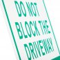 3Pcs Please DO NOT Block Driveway Aluminum Sign 10"" x 14"" for Driveway Street