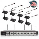 Pyle 8-Ch. Conference Wireless Microphone System-VHF Desktop Office Conference