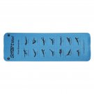 Prism Fitness 16mm Thick Smart Self-Guided Stretching and Exercise Mat, Blue