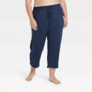 Women's Plus Size Beautifully Soft Cropped Pajama Pants - Stars Above Navy 1X