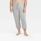 Women's Plus Size Beautifully Soft Cropped Pajama Pants - Stars Above Gray 3X