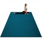 Goplus Yoga Mat 7' x 5' x 8 mm Thick Workout Mats for Home Gym Flooring Blue