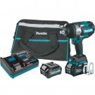 Makita GWT01D 40V Max XGT 3/4 in. Imp Wrench w/ Friction Ring Kit (2.5 Ah) New