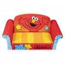 Marshmallow Furniture Kids 2-in-1 Flip Open Foam Sofa Bed, Sesame Street Elmo