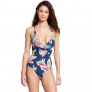 Sunn Lab Swim Women's Tropical Strappy Back Cut Out Monokini Size L *NWT*