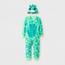 Toddler Girls' Dino Blanket Sleeper - Cat & Jack Iridescent Green Size (12M)