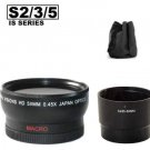 58mm Digital Vision Wide Angle Lens for Canon PowerShot S5 IS S3 IS S2 IS