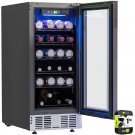 Deco Chef 15"" Under Counter Beverage Cooler and Refrigerator + Extended